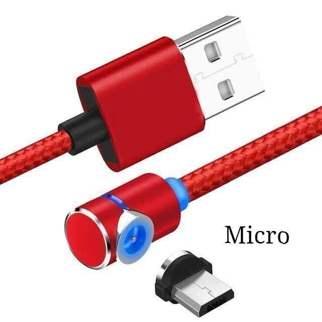 Magnetic LED Charging Cable – USB & USB-C Fast Charger