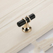 Gold Modern Minimalist American Style Black Cabinet Handle