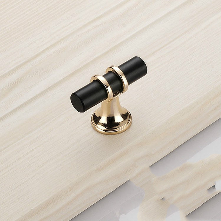 Gold Modern Minimalist American Style Black Cabinet Handle
