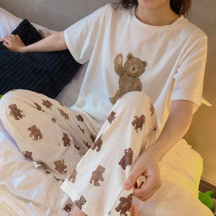 Short-sleeved Trousers Pajamas Suit Sweet Princess Homewear
