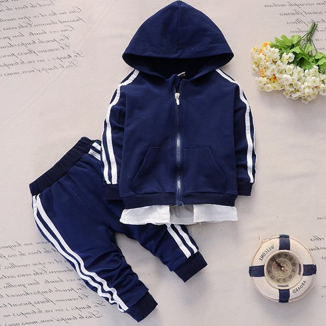 Kids Sportswear Tracksuit Set Cotton Blend Relaxed Fit