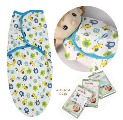 Cotton Cartoon Baby Swaddle Towel – Anti-Startle Sleeping Bag