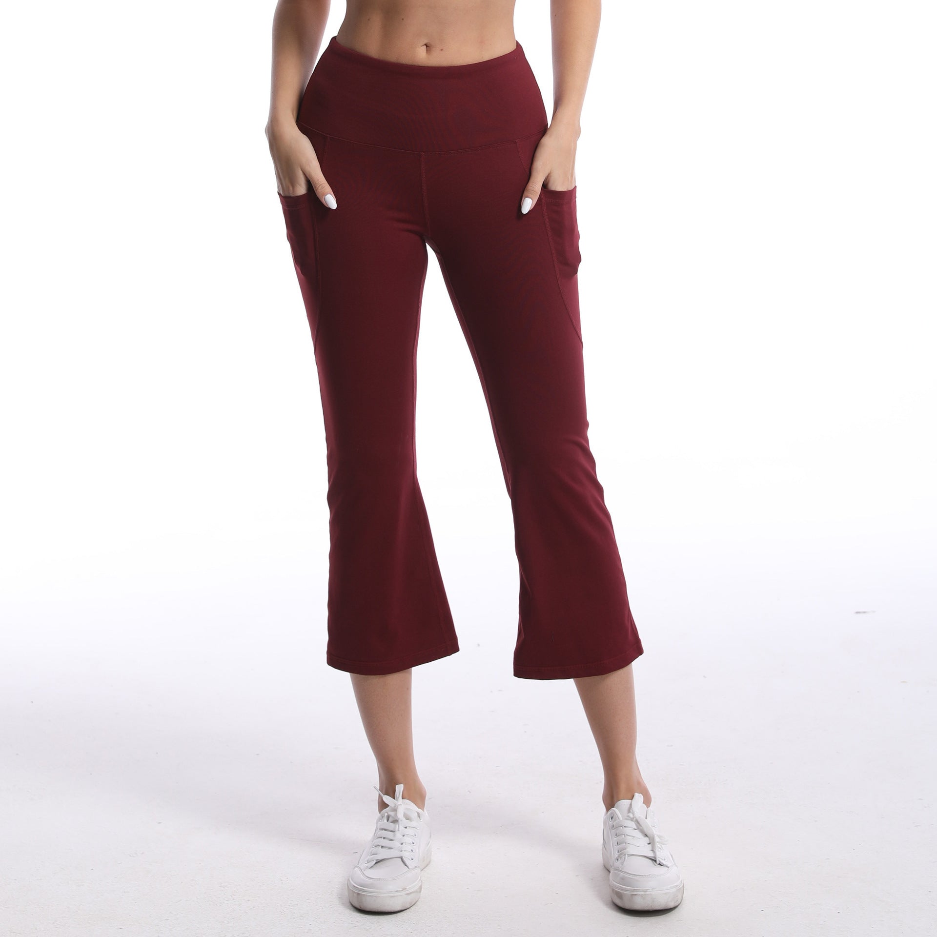 Breathable Sports Pants – Loose Fit Polyester Spandex Cropped Workout Joggers