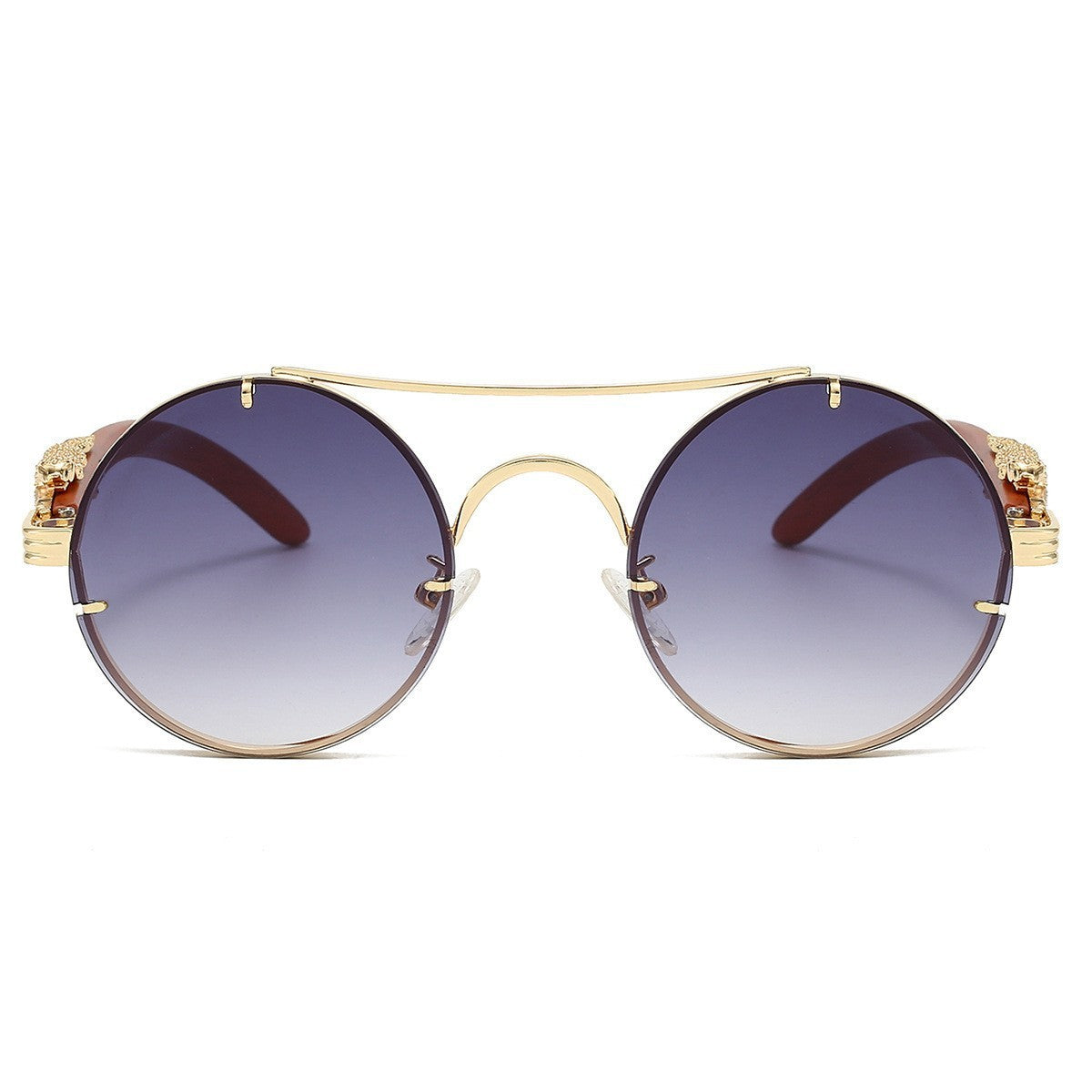 Gold Frame PC Lens Sunglasses – Stylish UV Protection