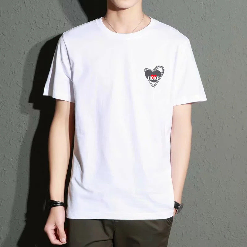 Men's Slim Fit Artistic Hong Kong Style Top Polyester Blend