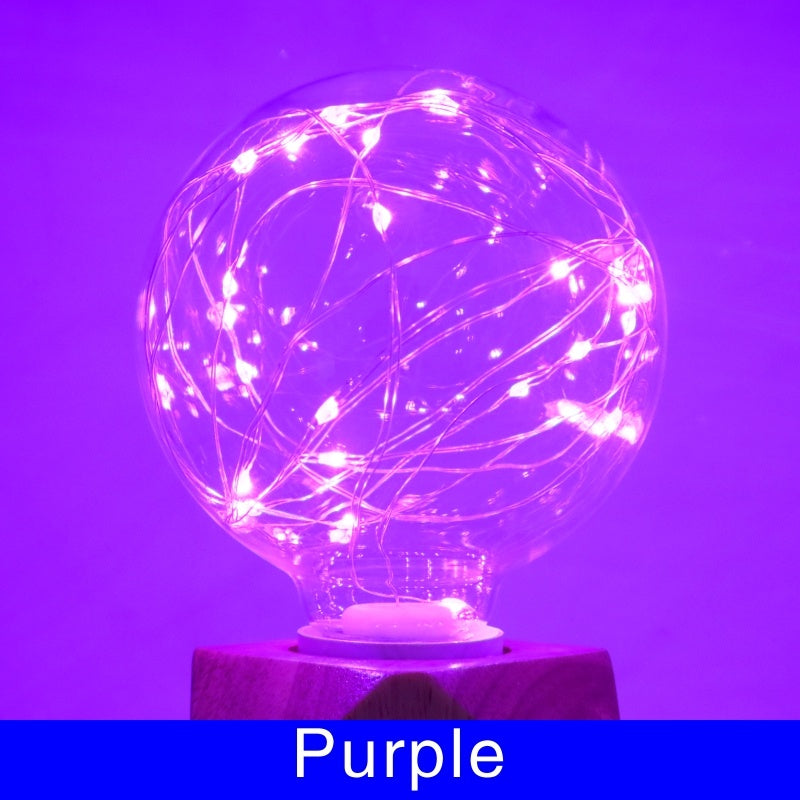 LED Glass Copper Wire Bulb Light