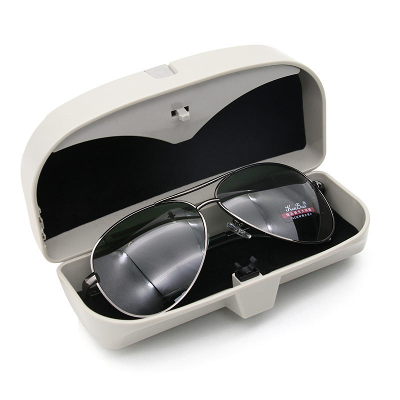 Car Sun Visor Glasses Case – Clip-On Holder for Glasses & Bills