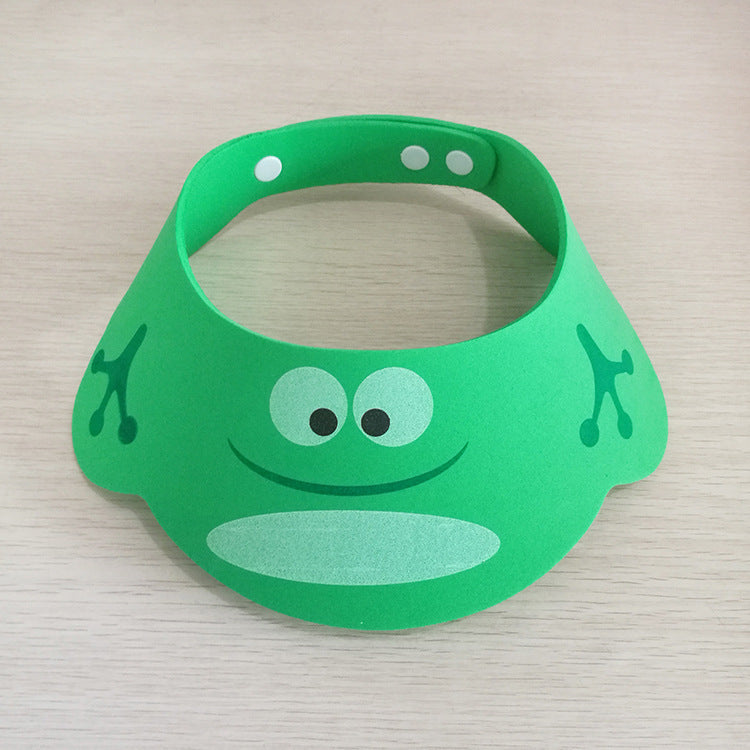Cartoon Adjustable Baby Shampoo Cap – Thickened Splash Guard for Bath Time
