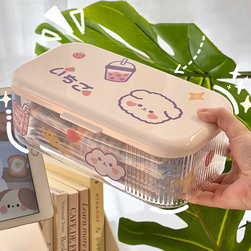 Cute Home Dust Cover Transparent Storage Box