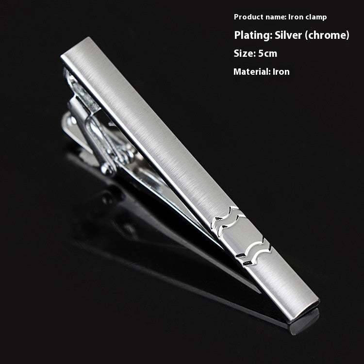 Men's Silver Short Tie Clip