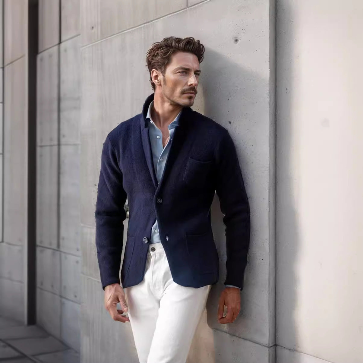 Unisex Slim Polyester Casual Jacket With Front Pockets