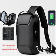 Waterproof USB Anti-Theft Oxford Crossbody Sling Bag for Men