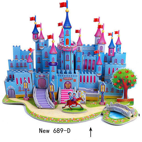 Children's 3D Three Dimensional Puzzle Paper Educational Toys Diy Building Hut