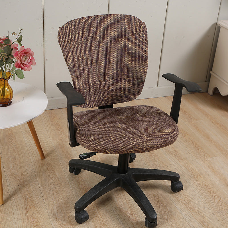 Modern Striped Polyester Split Universal Office Swivel Chair Cover