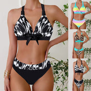 Plus Size Bikini Set – Sexy & Conservative Swimwear in Blue, Green, White, Leopard Print