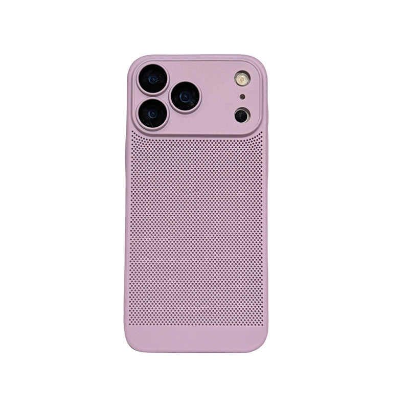 Heat Dissipation Mesh Phone Case with Lens Protector Breathable Frosted Cover for 17 Series