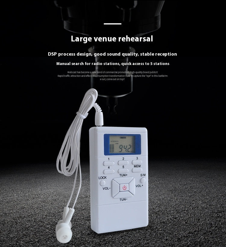 Portable Mini Radio Player Performance Conference FM