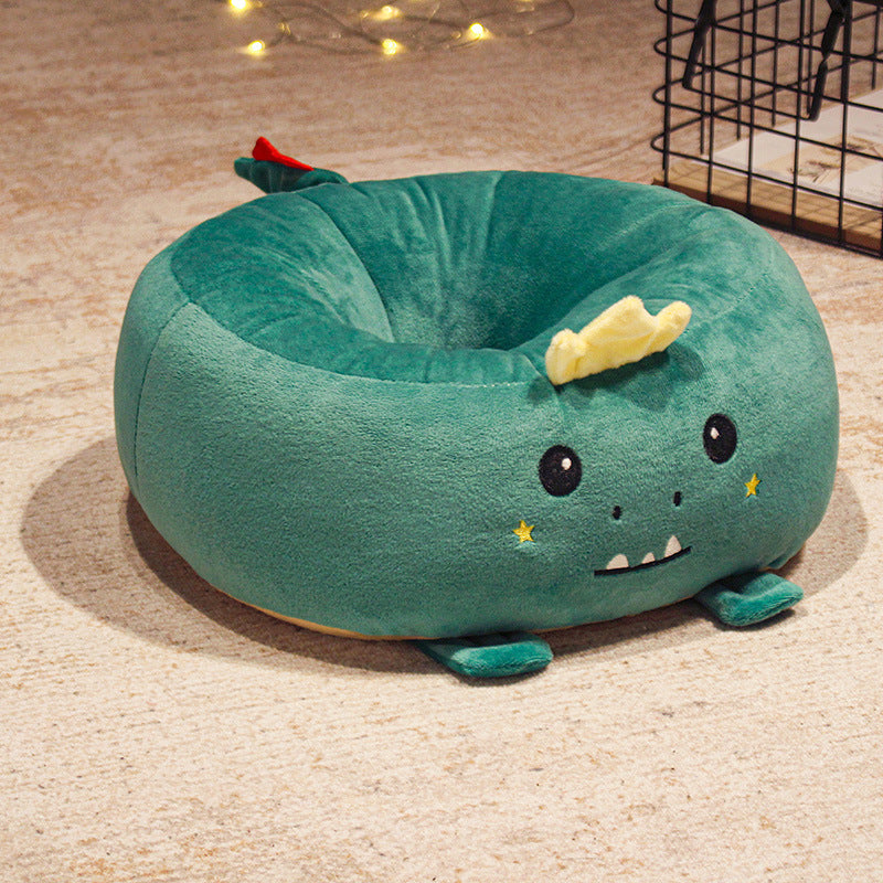 Thickened Round Cartoon Plush Futon Seat Cushion