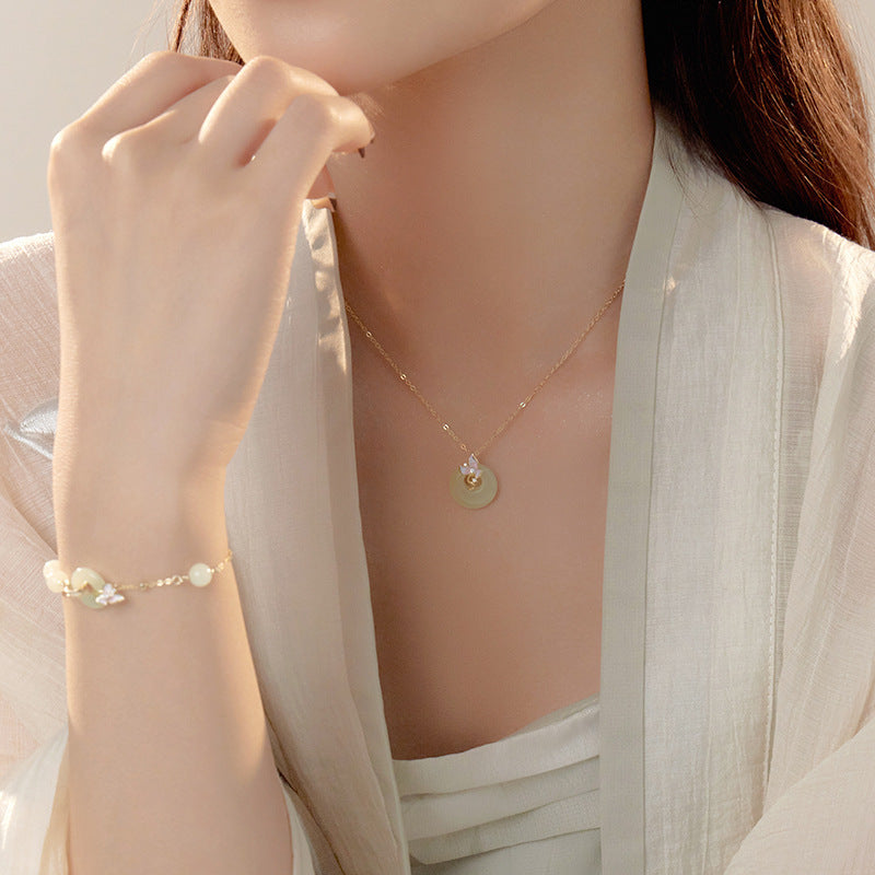 Orchid Necklace Girl With Safe Buckle