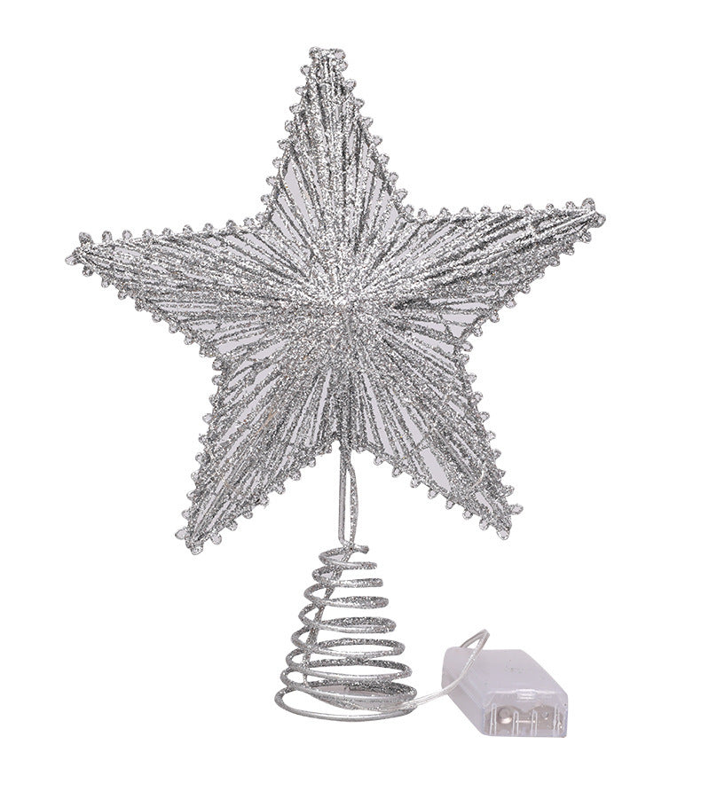 Linear Iron Christmas Tree Top Star Five-pointed Star