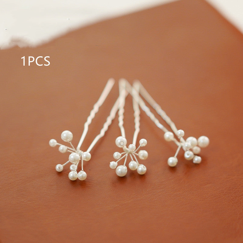 Bridal Pearl Hairpin Wedding Tiara