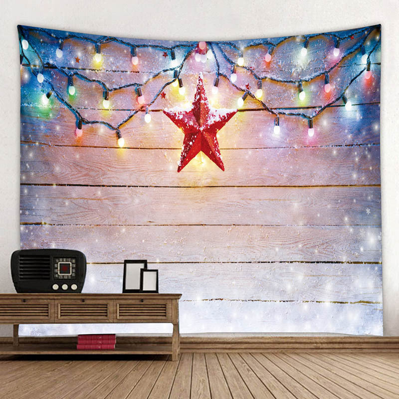 Christmas Tapestry Wall Cloth Fireplace Background Decoration