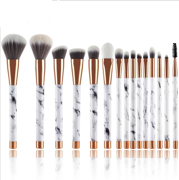 11-Piece Marble Makeup Brush Set – Professional Beauty Makeup Kit