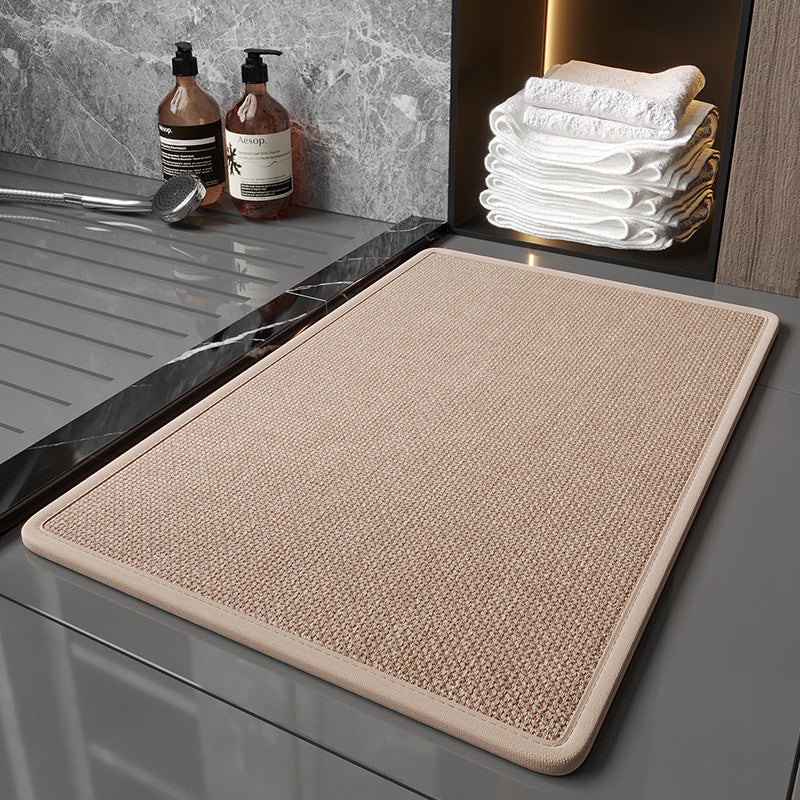 Home Fashion Linen Non-Slip Bathroom Mats