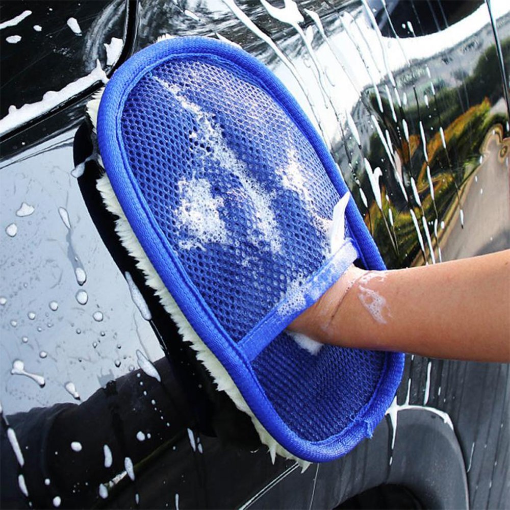 Car Wash Cleaning Gloves – Soft Hair Mitt for Car & Motorcycle Detailing Tools
