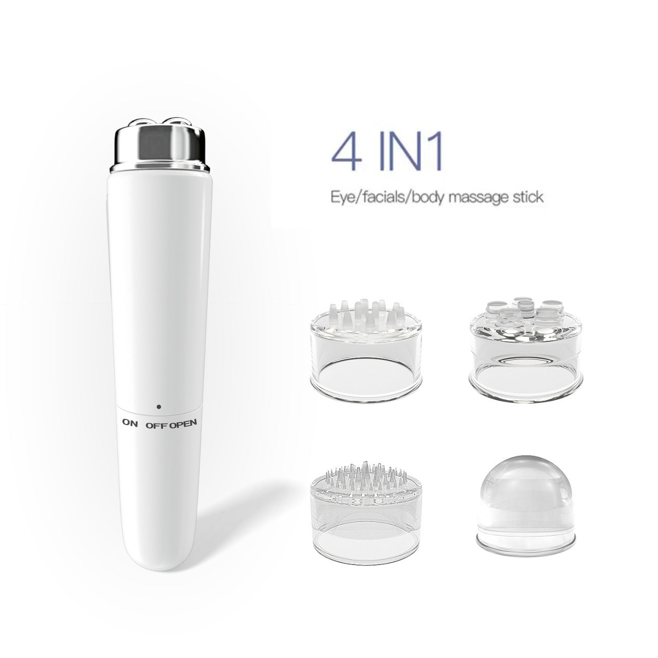 4-in-1 Electric Eye Massager – Micro Vibration Facial Beauty Tool for Dark Circles & Puffiness