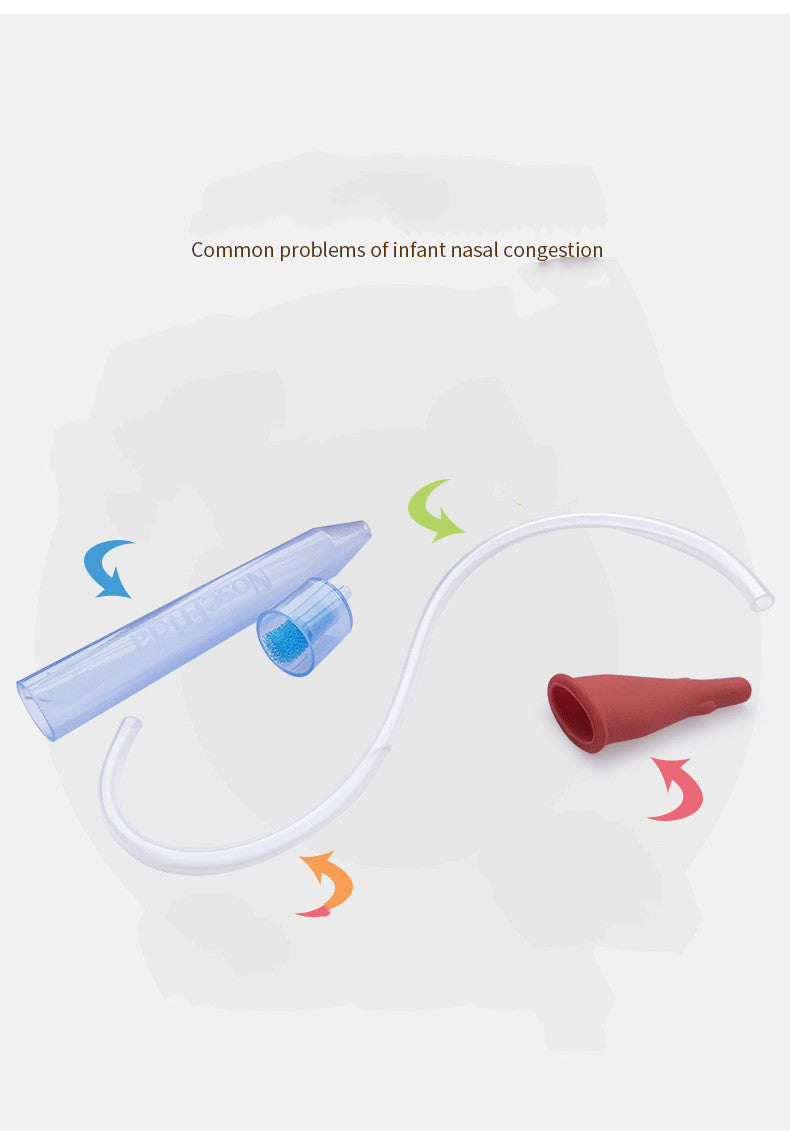 Baby Mouth Suction Nasal Aspirator – Gentle Nose Cleaner with Anti-Backflow Design