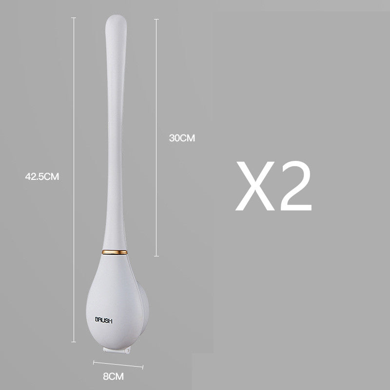 Wall-Mounted Silicone Toilet Brush – Long-Handled Household Cleaner