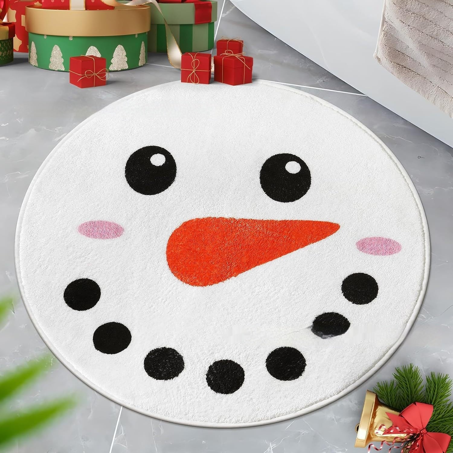 Christmas Cashmere-like Carpet Easy To Care