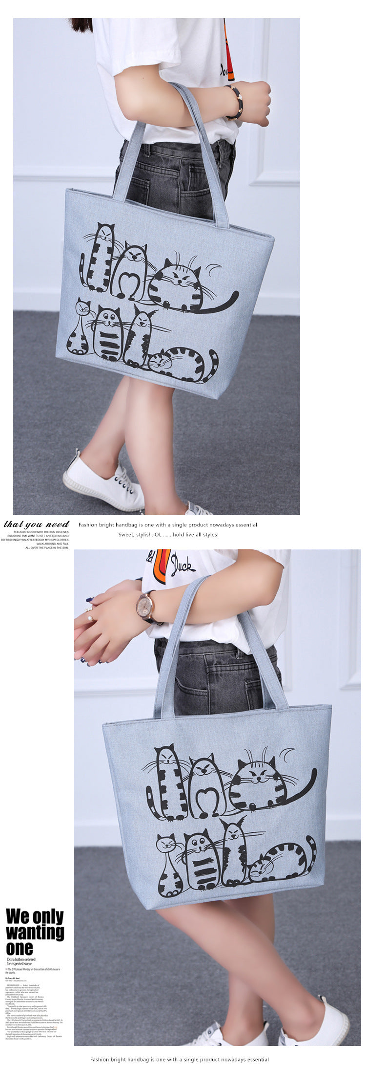 Ladies Canvas Shoulder Bag – Casual & Stylish Tote