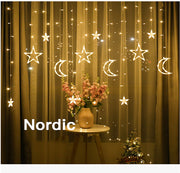LED Curtain String Lights 2.5M x 0.6M 220V EU Plug with 8 Lighting Modes