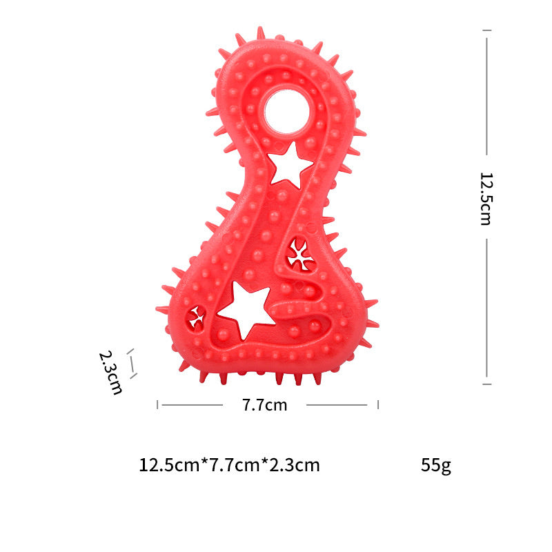 Bite-Resistant Rubber Star Chew Toy for Small Dogs