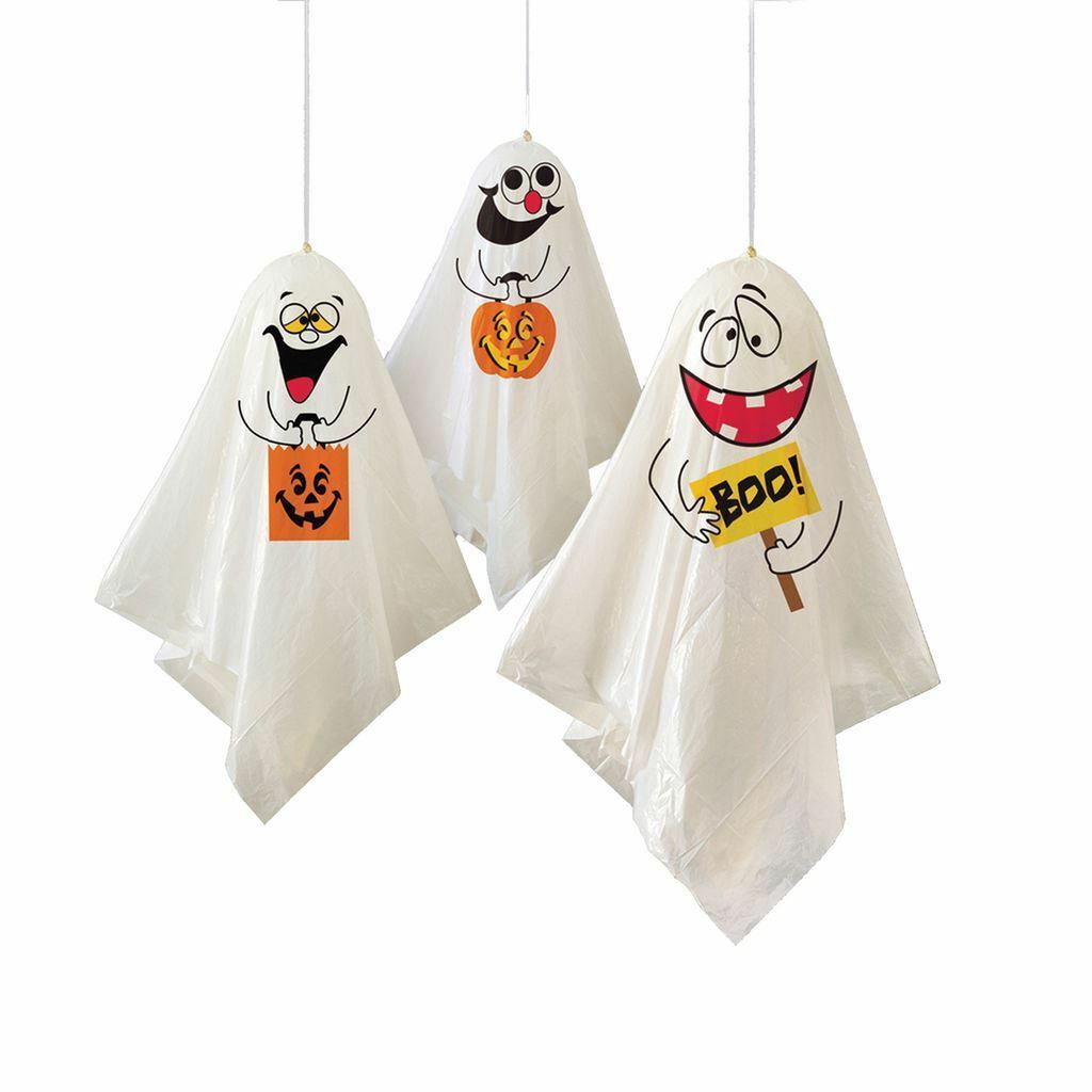 Mini Fabric Halloween Hanging Ghost – Party Decoration for Cake Toppers, Finger Dolls, and Pumpkin Cards