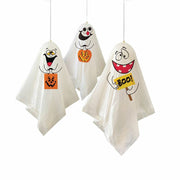 Mini Fabric Halloween Hanging Ghost – Party Decoration for Cake Toppers, Finger Dolls, and Pumpkin Cards