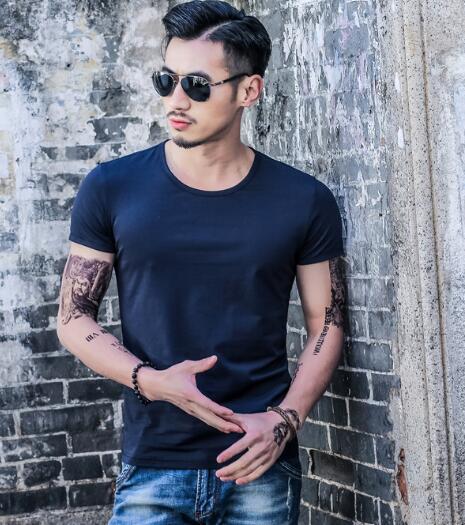 Men's Slim Fit Polyester Bamboo Fabric Breathable T Shirt
