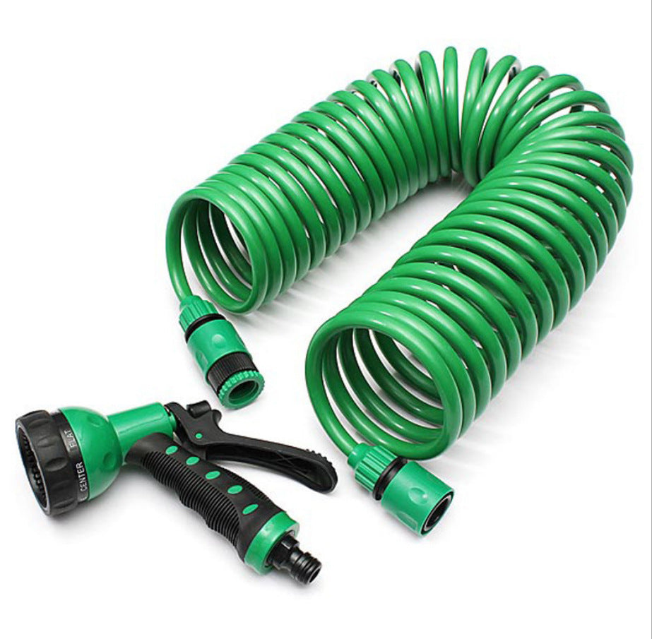 Garden Telescopic Hose with ABS Sprinkler Gun – Plastic Handle, Multiple Length Options for Car Washing & Garden Watering