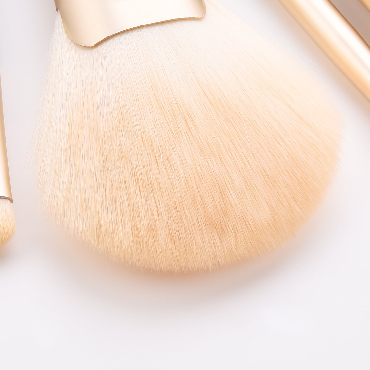 10-Piece Professional Makeup Brush Set with Wooden Handles & Nylon Bristles