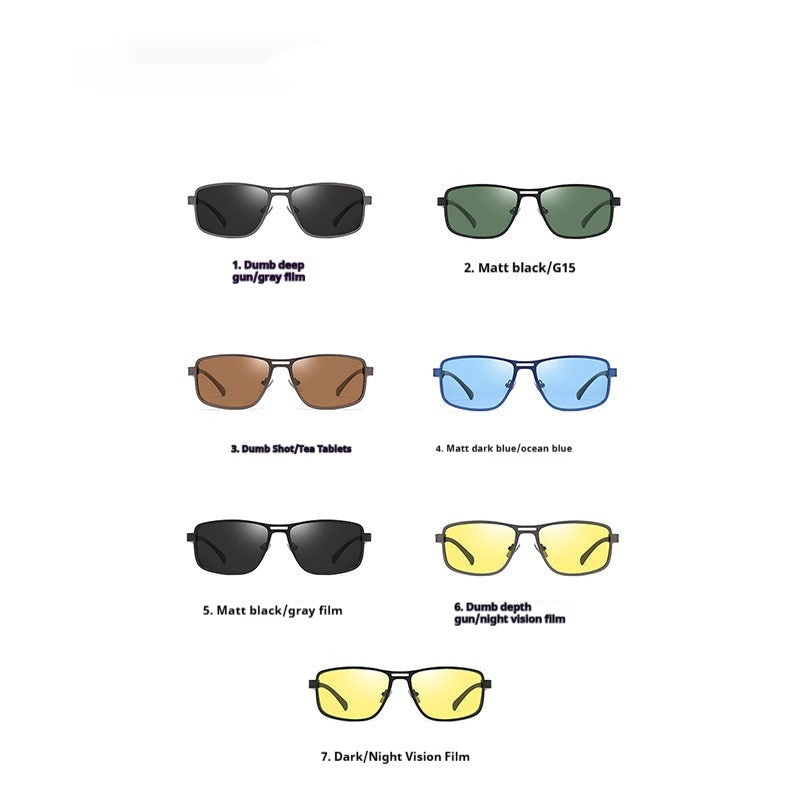 Men’s Matte Blue Sunglasses – Outdoor & Driving UV Protection