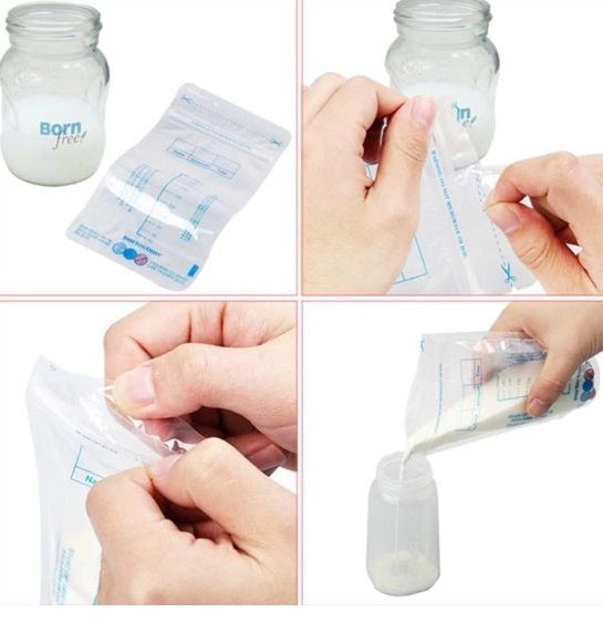 30-Piece Breast Milk Storage Bags – 250ml BPA-Free Freezer-Safe Baby Feeding Bags