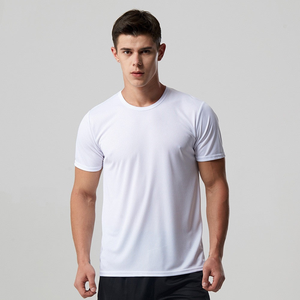 Mens Slim Fit Quick Dry T Shirt Solid Athletic For Running