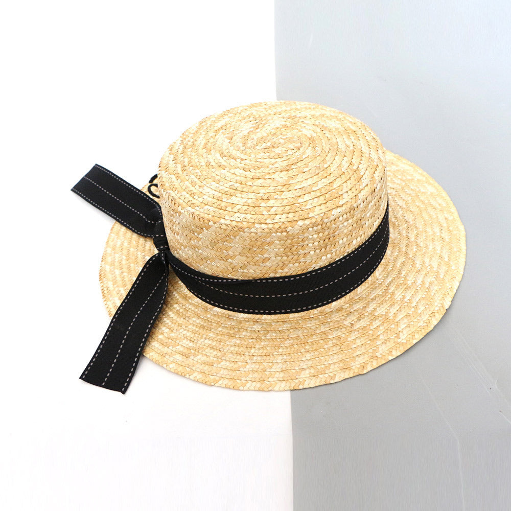Wild Style Natural Straw Sun Hat with Bow