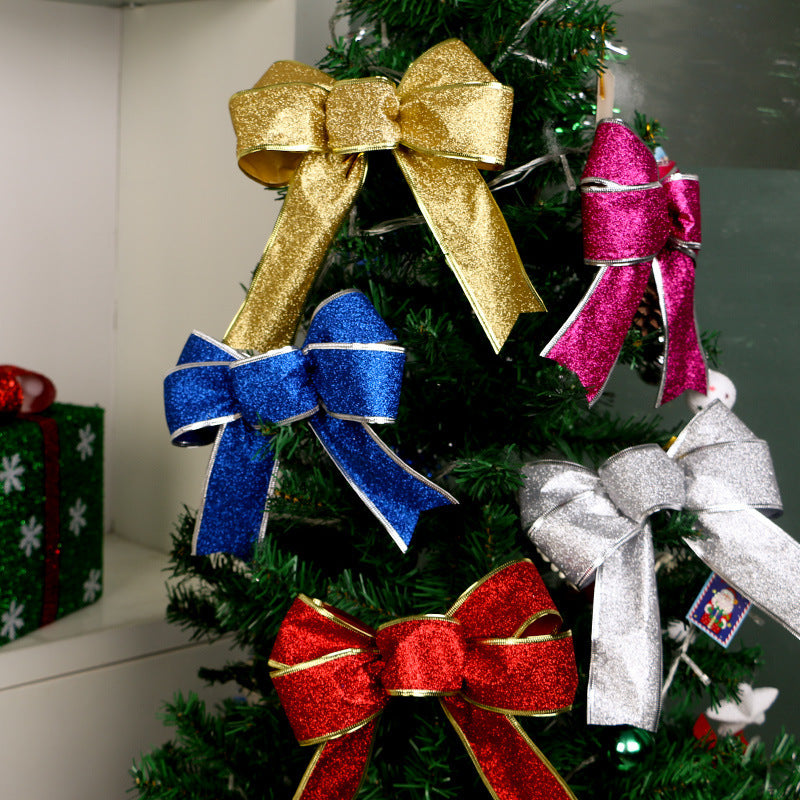 Christmas Tree Ribbon Bows Decorative Straps for Holiday Crafts