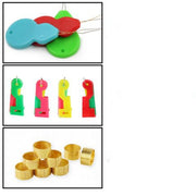 15-Piece Automatic Sewing Needle Threader & Household Thimble Set