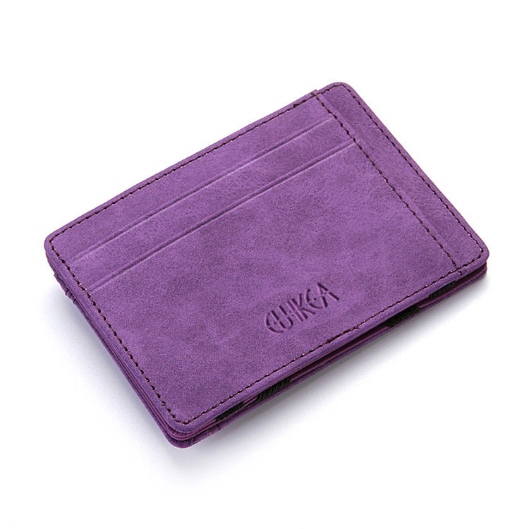 PU Creative Men's Magic Wallet Flip Card Holder