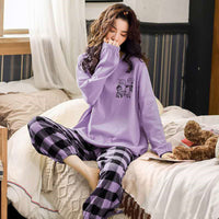 CXBlack and Purple Plaid Pant
