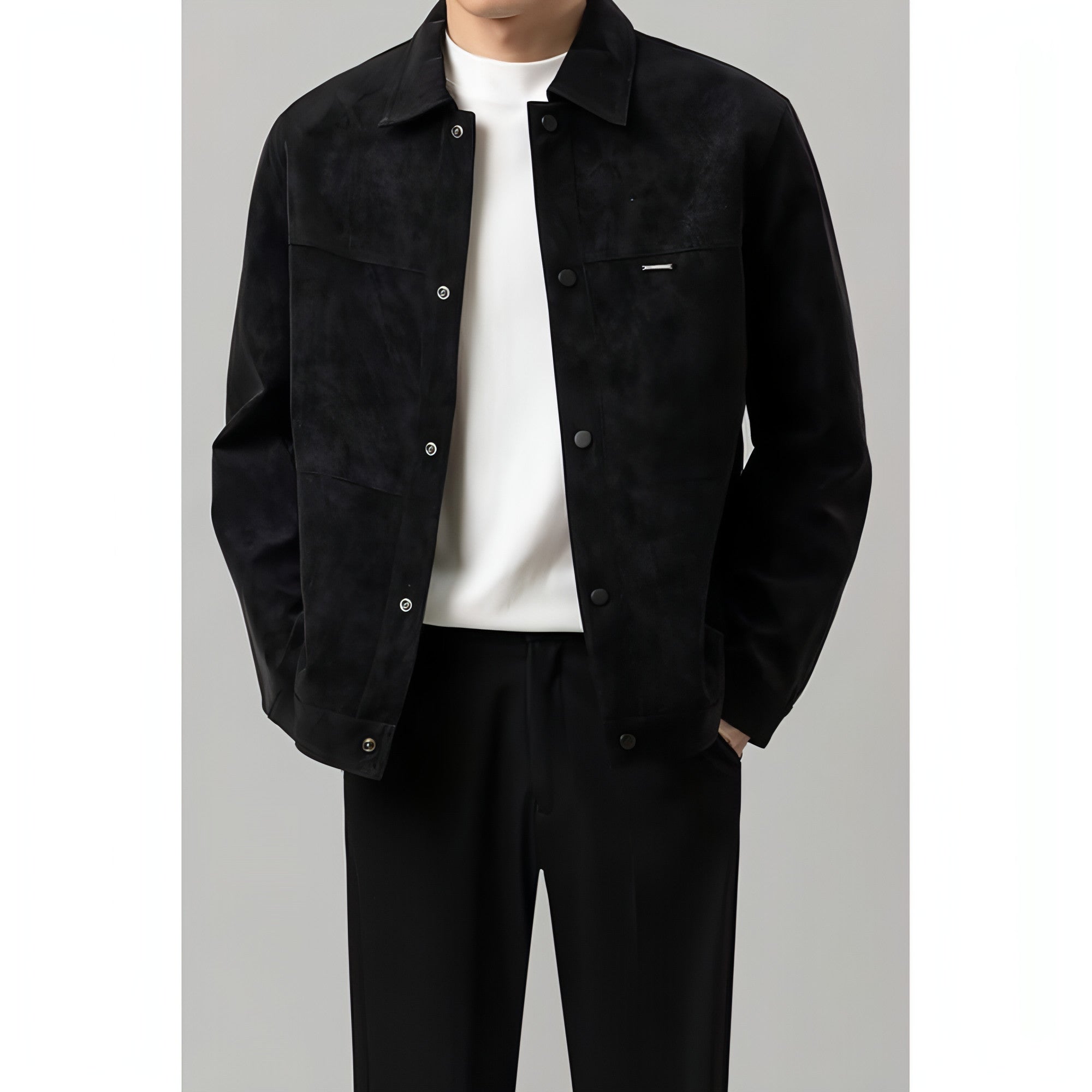 Lightly Mature na Maikling Jacket Para sa Mga Lalaki 